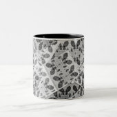 Math Patchwork schwarz-weiß Zweifarbige Tasse (Mittel)