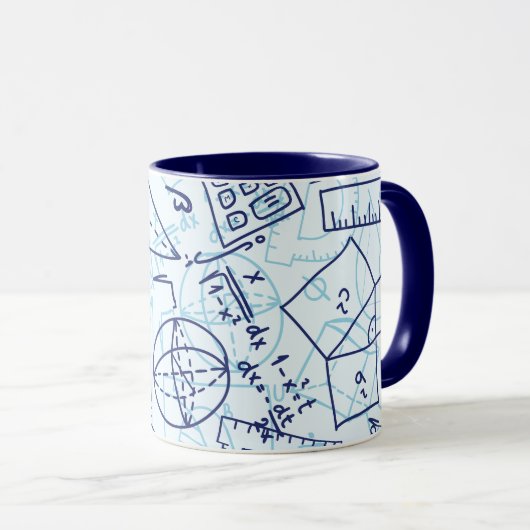 Math Pattern Tasse (VorderseiteRechts)