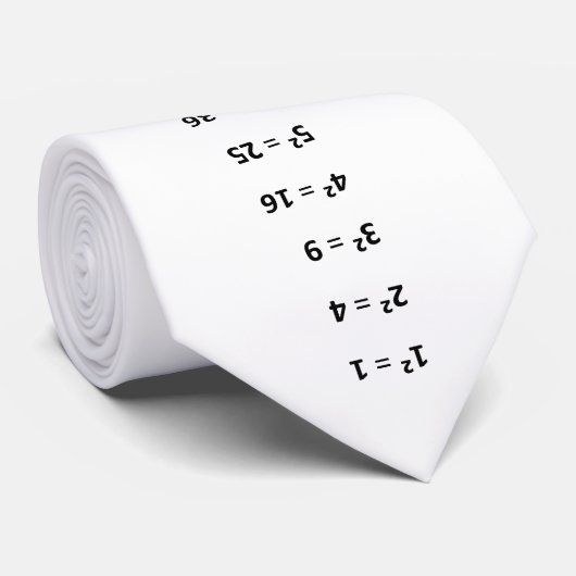 Math Perfect Squares Diagramm Zahlen 1 bis 25 Spaß Krawatte (Gerollt)