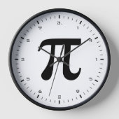 Math Pi Day Black Digits Uhr (Vorderseite)