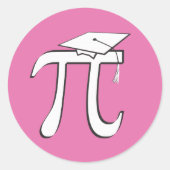 Math Pi Graduate PINK Pi Grad Stickers (Vorderseite)