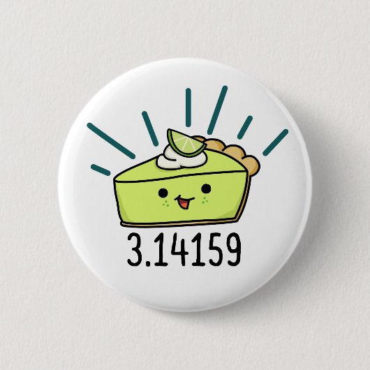 Math Pi Number Funny Pie Pun Button (Vorderseite)