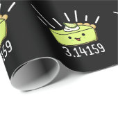 Math Pi Number Funny Pie Pun Dark BG Geschenkpapier (Rolleneckpunkt)