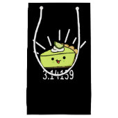 Math Pi Number Funny Pie Pun Dark BG Kleine Geschenktüte (Vorderseite)