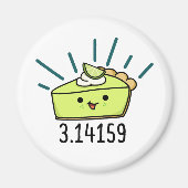 Math Pi Number Funny Pie Pun Magnet (Vorne)