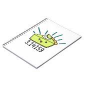 Math Pi Number Funny Pie Pun Notizblock (Linke Seite)