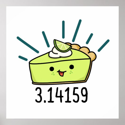 Math Pi Number Funny Pie Pun Poster (Vorne)