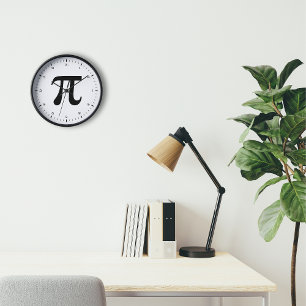 Math Pi Tag Schwarze Ziffern Uhr