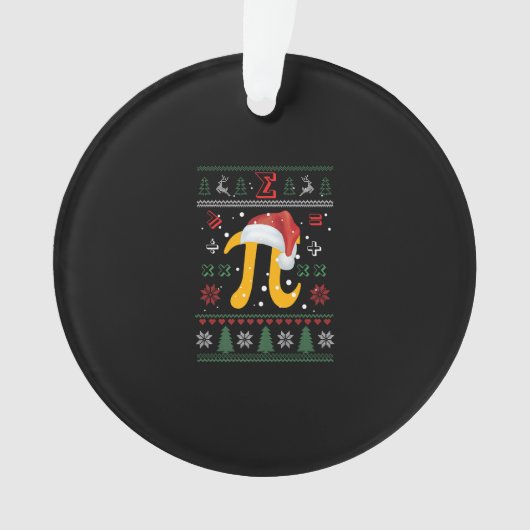 Math Pi Ugly Christmas Gifts Math Teacher for Xmas Ornament (Vorderseite)