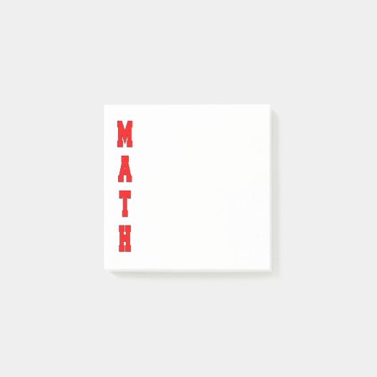 Math Post-it Klebezettel (Vorderseite)