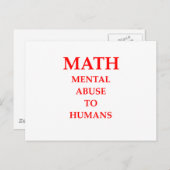 MATH POSTKARTE (Vorne/Hinten)