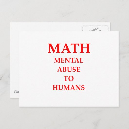 MATH POSTKARTE (Vorne/Hinten)