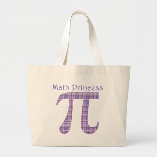 Math Princess Lavendel.png Jumbo Stoffbeutel (Vorne)