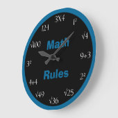 Math Problem Ordroom Clock - Math Rules Große Wanduhr (Winkel)