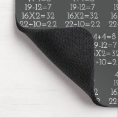 Math-Probleme auf grau Mousepad (Ecke)