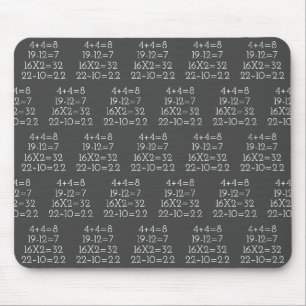 Math-Probleme auf grau Mousepad