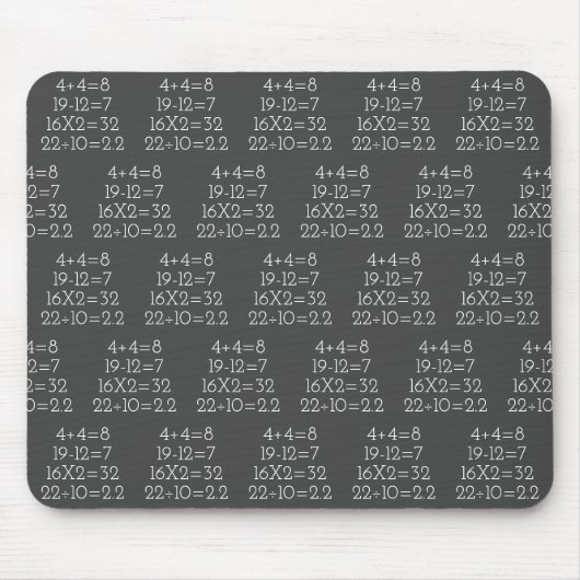 Math-Probleme auf grau Mousepad (Vorne)