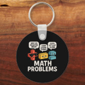Math Problems Symbols Funny Teacher Byck To School Schlüsselanhänger (Vorderseite)