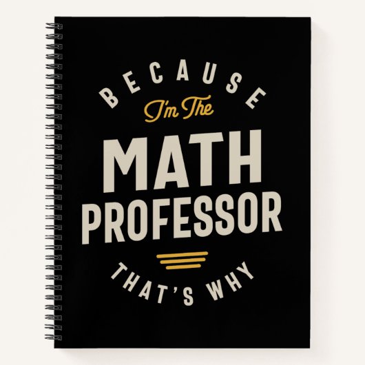Math Professor Beruf Beruf Notizblock (Vorderseite)