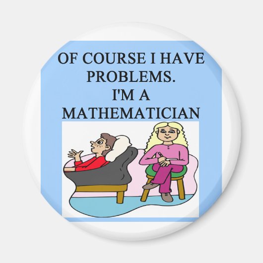 MATH-Psychologie-Witz Magnet (Vorne)