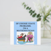 MATH-Psychologie-Witz Postkarte (Stehend Vorderseite)