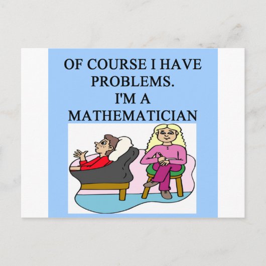MATH-Psychologie-Witz Postkarte (Vorderseite)