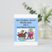 MATH-Psychologie-Witz Postkarte (Stehend Vorderseite)