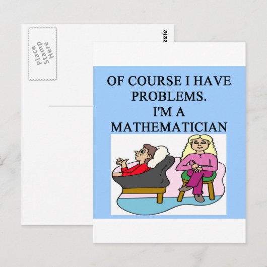 MATH-Psychologie-Witz Postkarte (Vorne/Hinten)