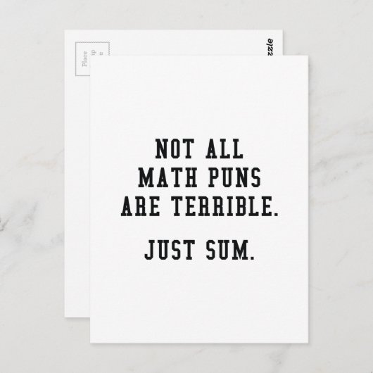 Math Puns Postkarte (Vorne/Hinten)