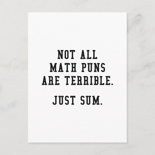 Math Puns Postkarte (Vorderseite)