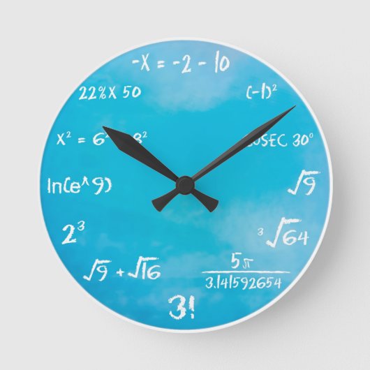 Math Quiz Clock - Uhr blau (Vorderseite)