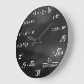 Math Quiz Round Clock (benutzerdefiniert) Große Wanduhr (Winkel)