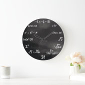 Math Quiz Round Clock (benutzerdefiniert) Große Wanduhr (Zuhause)