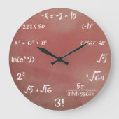 Math Quiz Wall Clock Große Wanduhr (Vorderseite)