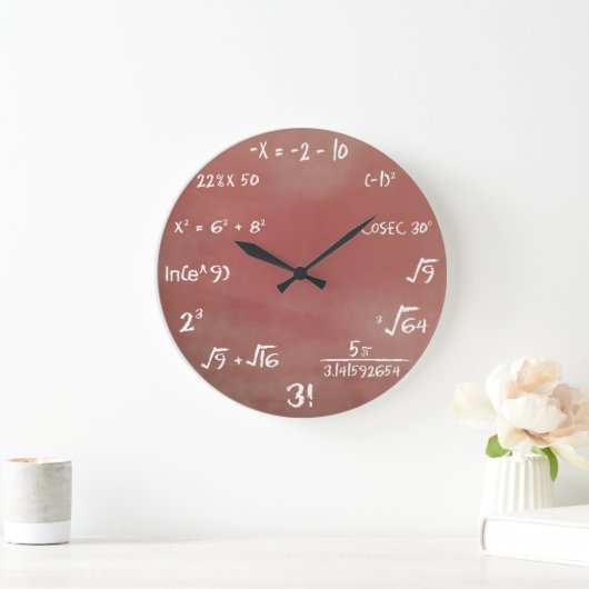 Math Quiz Wall Clock Große Wanduhr (Zuhause)