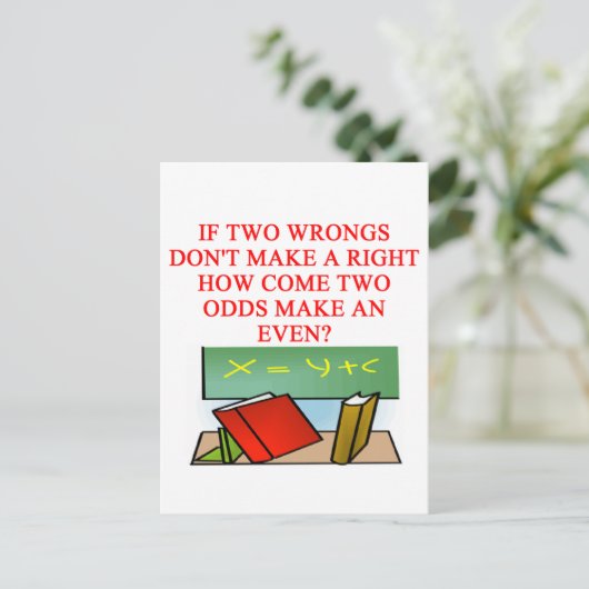 MATH-Rätsel Postkarte (Stehend Vorderseite)