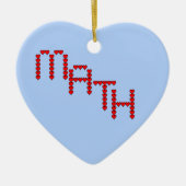 Math Red Hearts Text Keramik Ornament (Vorne)
