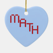 Math Red Hearts Text Keramik Ornament (Hinten)