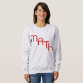 Math Red Hearts Text Sweatshirt (Vorne ganz)