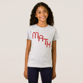 Math Red Hearts Text T-Shirt (Vorne ganz)