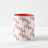 Math Red Hearts Text Tasse (Zentrum)