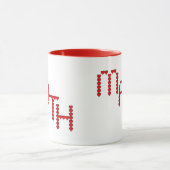 Math Red Hearts Text Tasse (Zentrum)