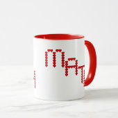 Math Red Hearts Text Tasse (VorderseiteRechts)