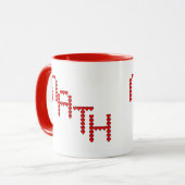 Math Red Hearts Text Tasse (Vorderseite Links)