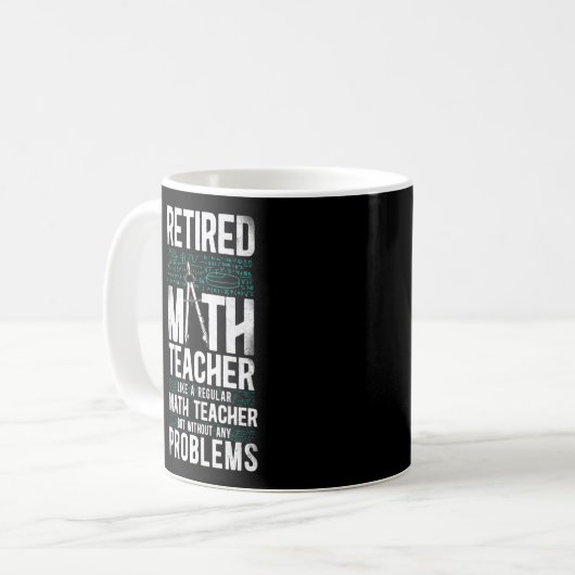 Math Retired Math Teacher Like A Regular Math Kaffeetasse (Vorderseite Links)