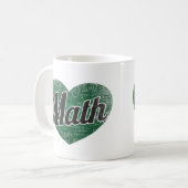 Math Retro Heart Blackboard Liebe Kaffeetasse (Vorderseite Links)