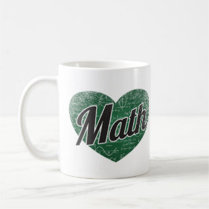 Math Retro Heart Blackboard Liebe Kaffeetasse