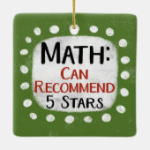 Math Review 5 Sterne Ornament (Rückseite)