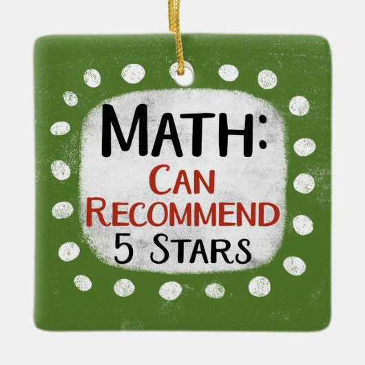 Math Review 5 Sterne Ornament (Vorderseite)