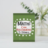 Math Review 5 Sterne Postkarte (Stehend Vorderseite)